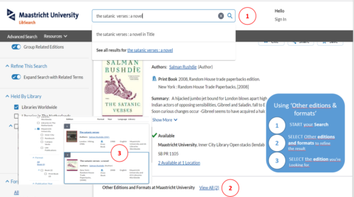 How to use Editions and Formats